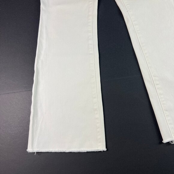 Mother Jeans Womens 26x27* Hustler Ankle Fray White Cropped Stretch Denim Tag 26 - Picture 6 of 16